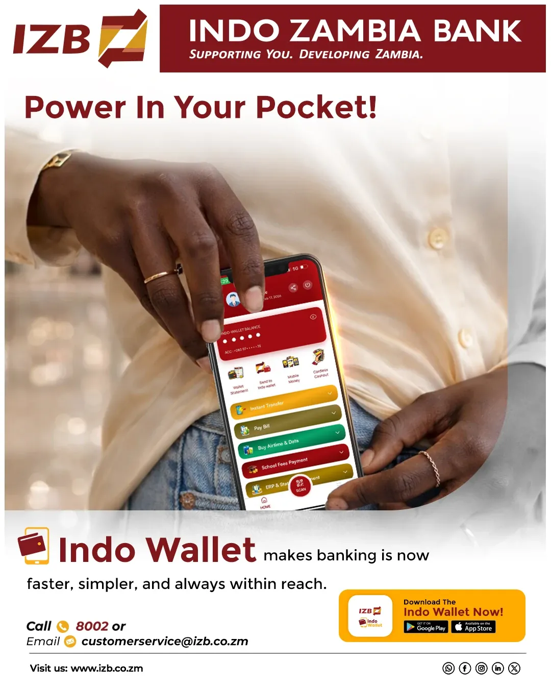 IZB social post: Indo Wallet — power in your pocket